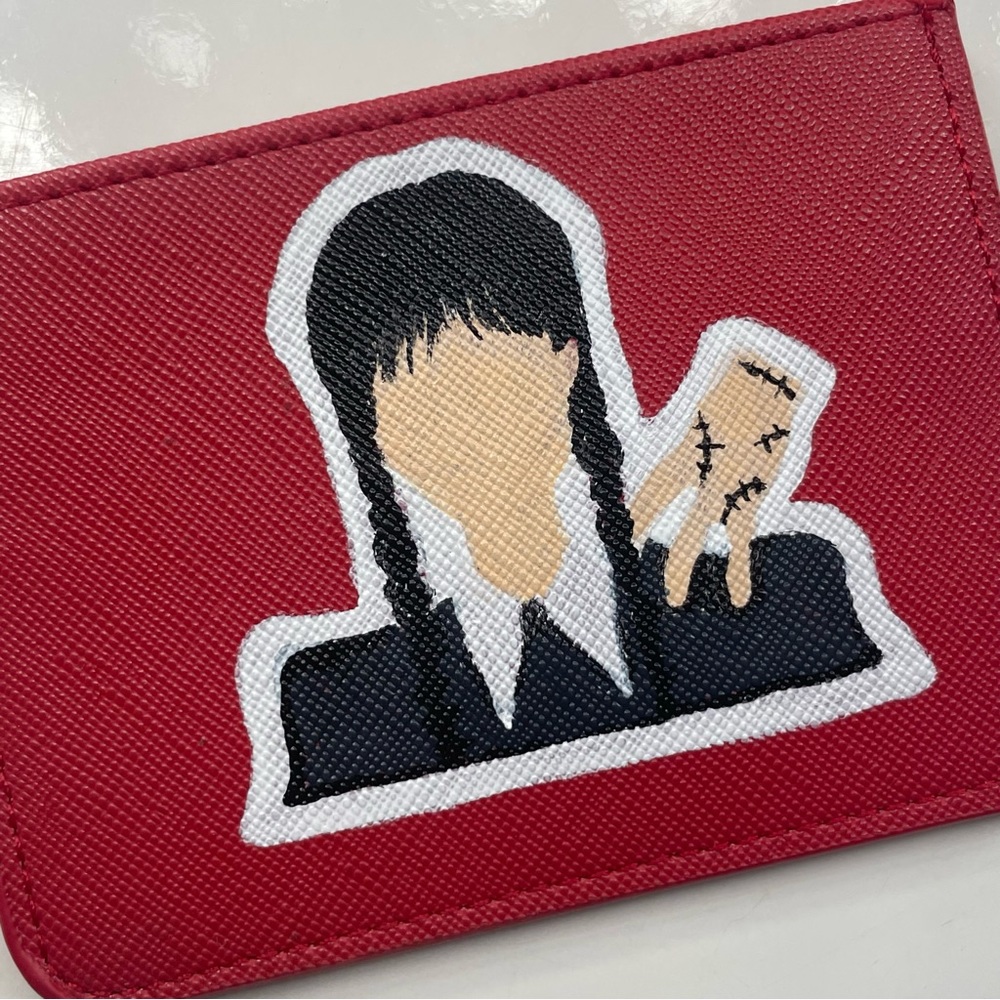 Wednesday Addams Hand Painted Wallet